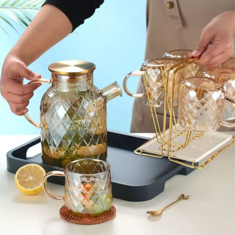 Chaleira de Vidro Borossilicato Tampa de Inox Luxo Chaleira de Vidro Borossilicato Tampa de Inox Luxo LightHousi