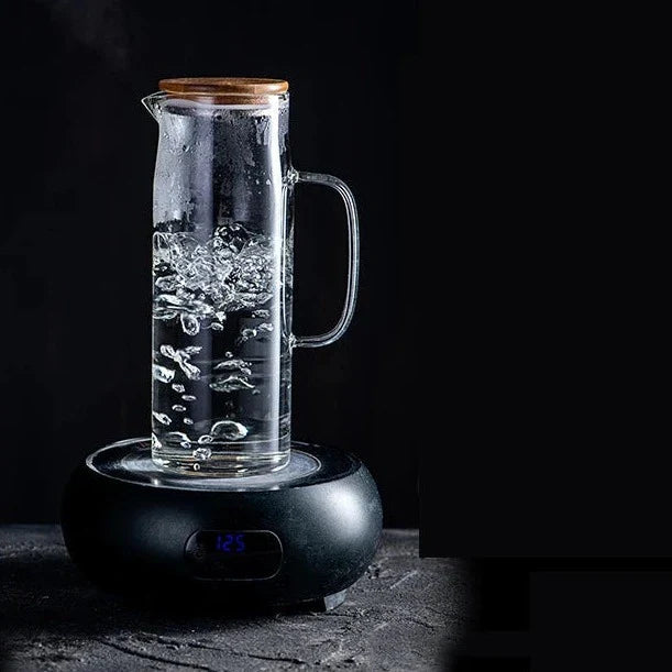 Chaleira De Vidro Jarra Para Suco Com Tampa De Bambu E Filtro Chaleira De Vidro Jarra Para Suco Com Tampa De Bambu E Filtro LightHousi