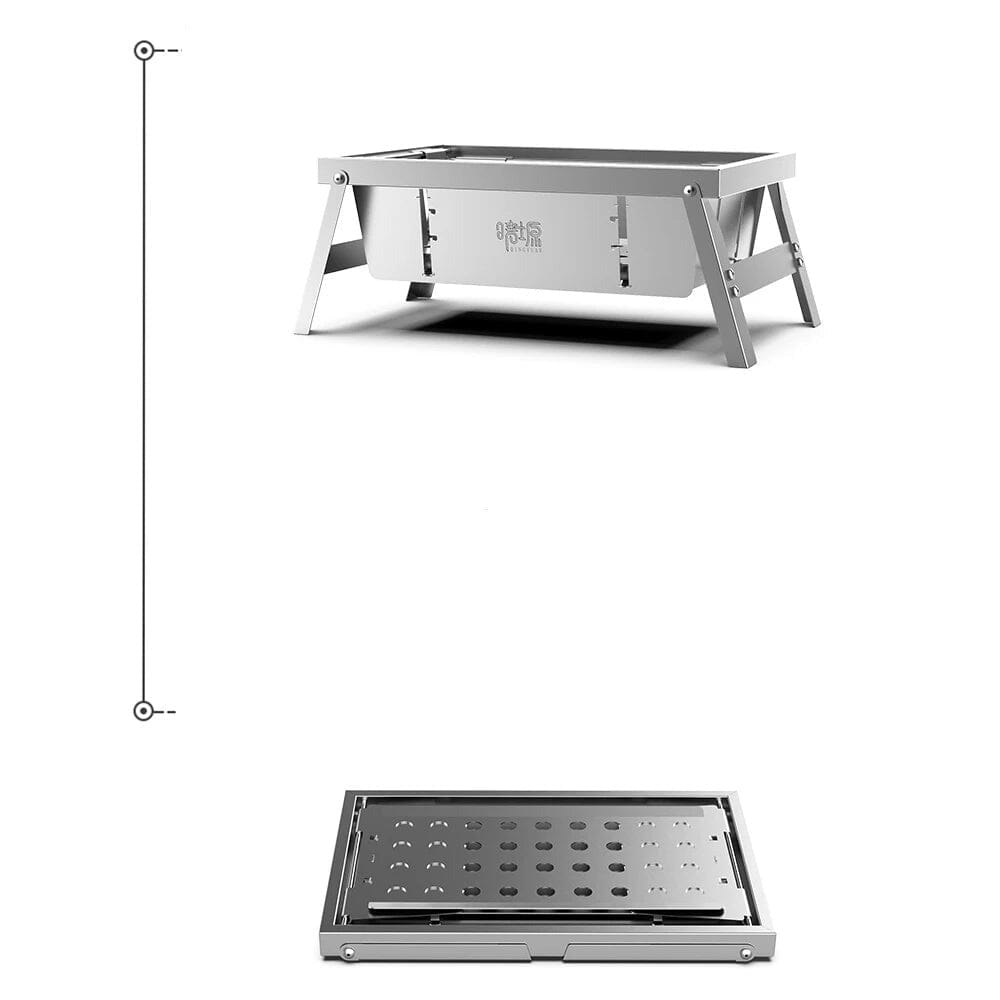Churrasqueira Portátil Dobrável de Inox Churrasqueira Portátil Dobrável Design & Casa