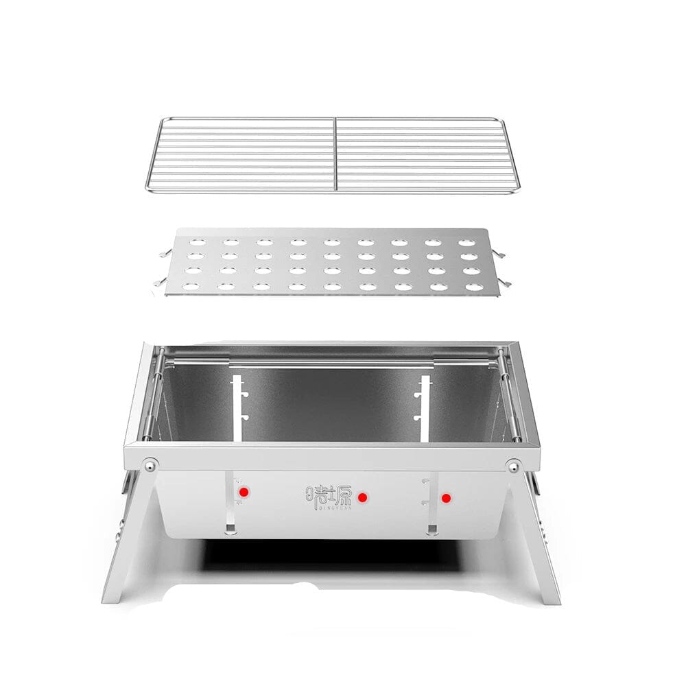Churrasqueira Portátil Dobrável de Inox Churrasqueira Portátil Dobrável Design & Casa