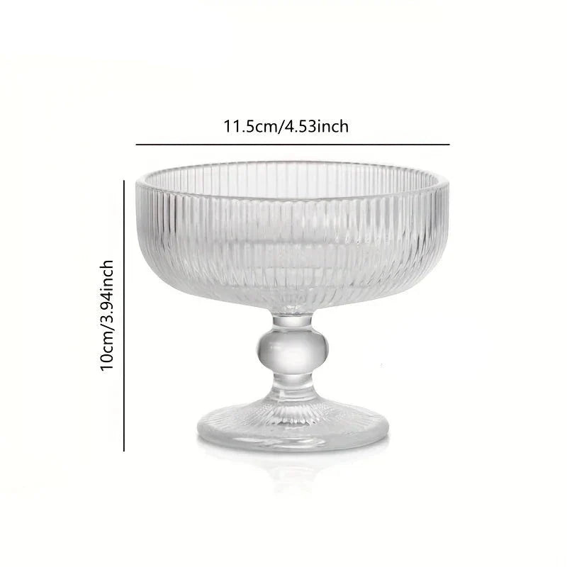 Conjunto 4 Peças Taça De Sobremesa De Vidro 400ml Conjunto 4 Peças Taça De Sobremesa De Vidro 400ml LightHousi