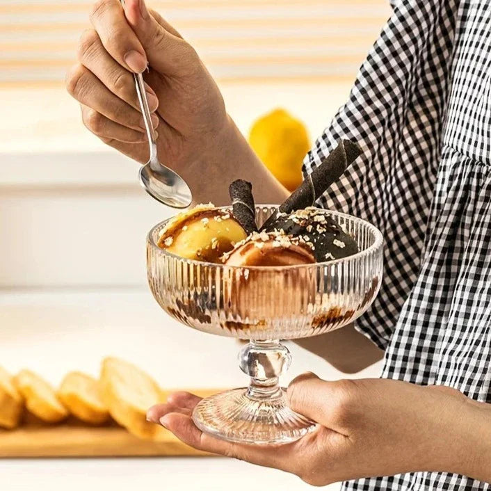 Conjunto 4 Peças Taça De Sobremesa De Vidro 400ml Conjunto 4 Peças Taça De Sobremesa De Vidro 400ml LightHousi 4 Peças 400ml