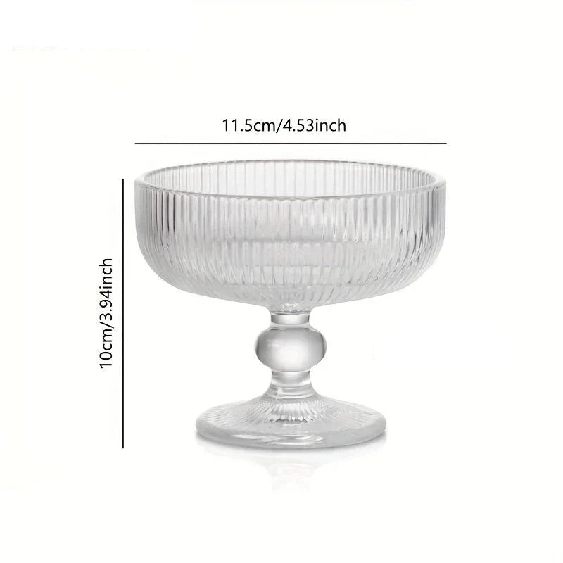 Conjunto 4 Peças Taça De Sobremesa De Vidro 400ml Conjunto 4 Peças Taça De Sobremesa De Vidro 400ml LightHousi