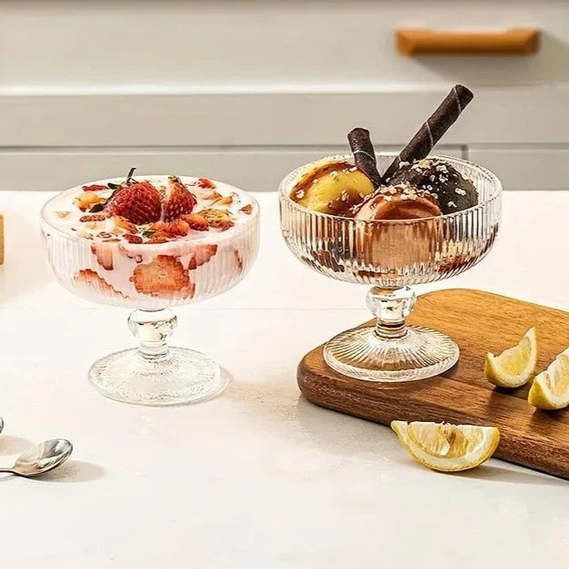 Conjunto 4 Peças Taça De Sobremesa De Vidro 400ml Conjunto 4 Peças Taça De Sobremesa De Vidro 400ml LightHousi