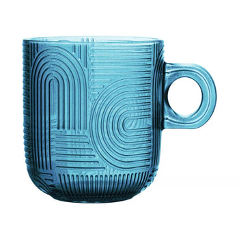 Conjunto 4 Xícaras de Vidro Colorido 220ml Coleção Mesa Posta- Conjunto 4 Xícaras de Vidro Colorido 220ml Design & Casa