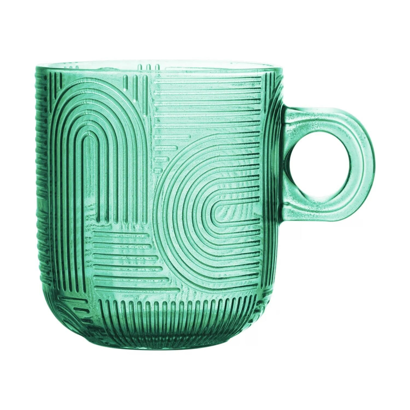 Conjunto 4 Xícaras de Vidro Colorido 220ml Coleção Mesa Posta- Conjunto 4 Xícaras de Vidro Colorido 220ml Design & Casa