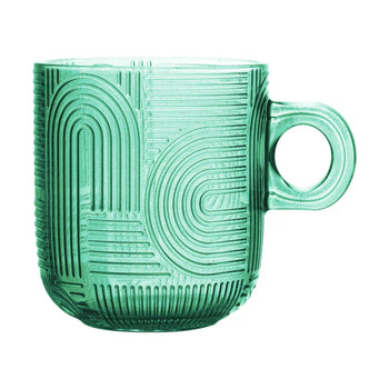 Conjunto 4 Xícaras de Vidro Colorido 220ml Coleção Mesa Posta- Conjunto 4 Xícaras de Vidro Colorido 220ml Design & Casa