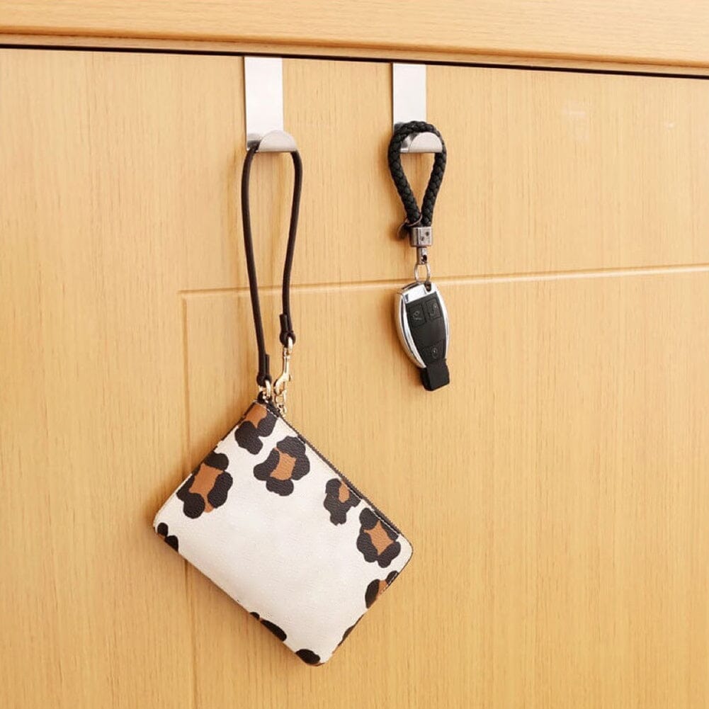 Conjunto 6 peças Gancho De Porta de Inox Prata Conjunto 6 peças Gancho De Porta de Inox Prata LightHousi