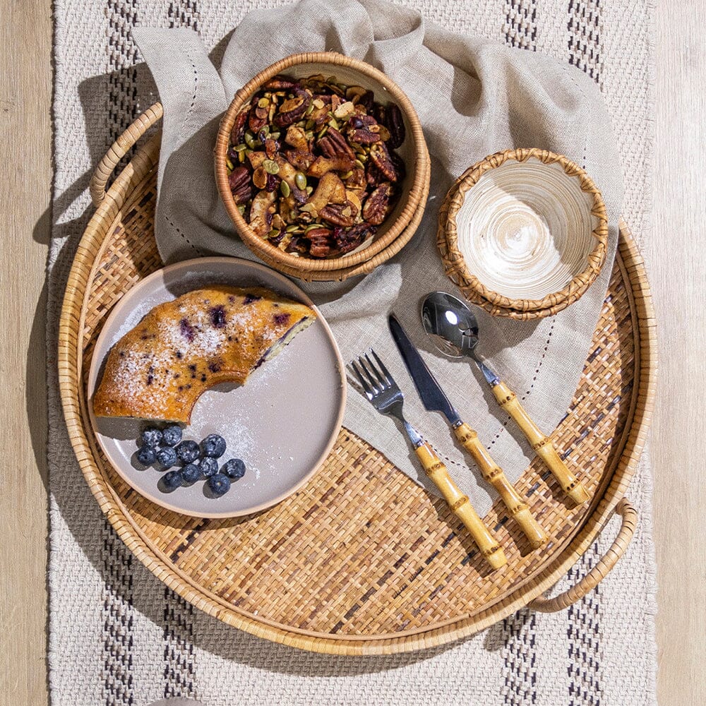 Conjunto Talheres 36pcs Prata-Bambu Coleção Mesa Posta> Jogos de Talheres- Conjunto Talheres 36pcs Prata-Bambu Design & Casa