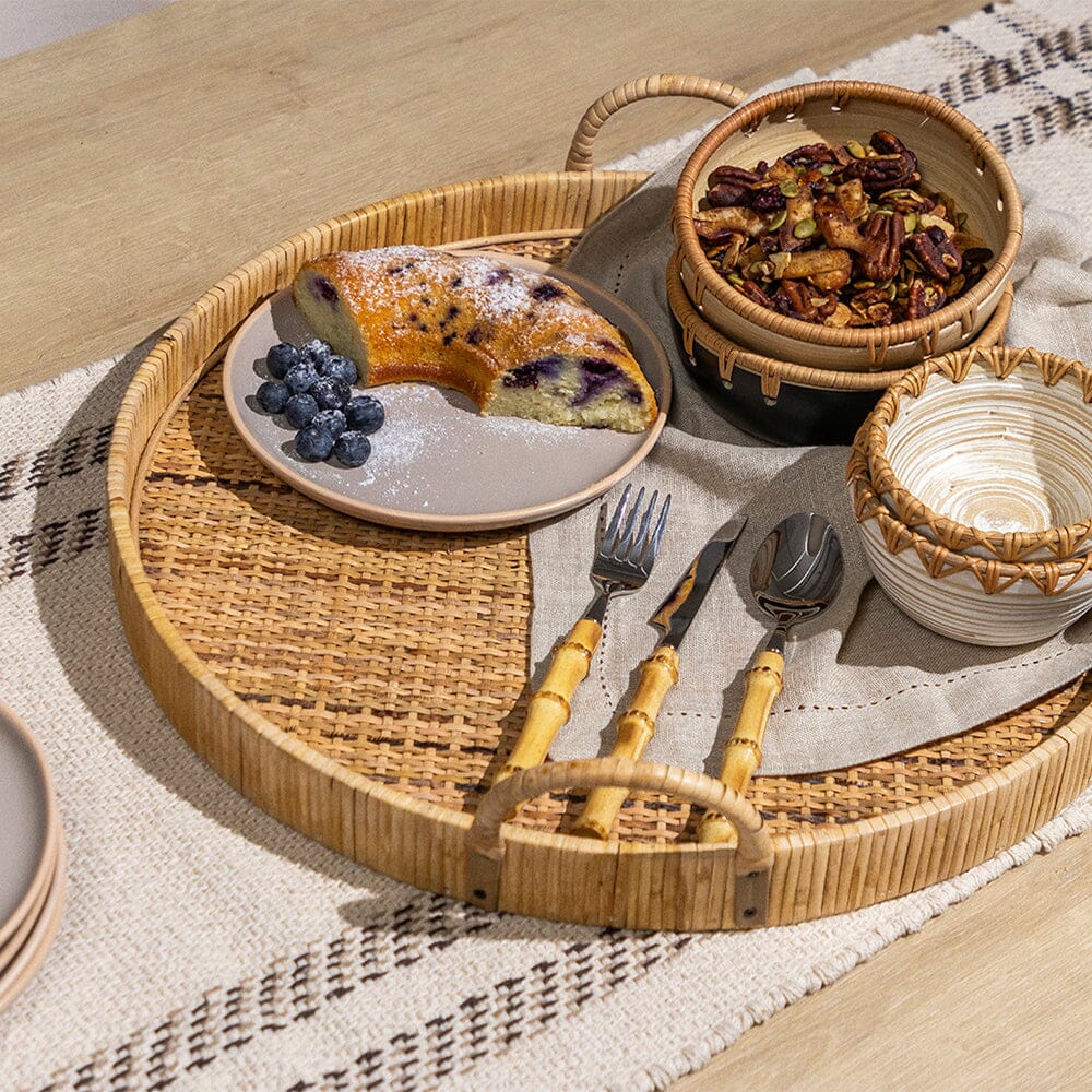 Conjunto Talheres 36pcs Prata-Bambu Coleção Mesa Posta> Jogos de Talheres- Conjunto Talheres 36pcs Prata-Bambu Design & Casa