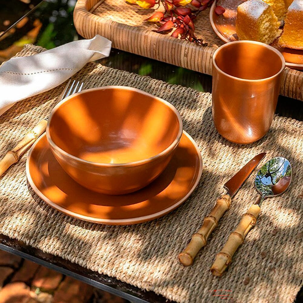 Conjunto Talheres 36pcs Prata-Bambu Coleção Mesa Posta> Jogos de Talheres- Conjunto Talheres 36pcs Prata-Bambu Design & Casa