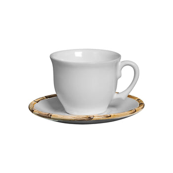 Conjunto Xícara de Chá C/ Pires Bambu 6 pcs Conjunto Xícara de Chá C/ Pires Bambu 6 pcs Design & Casa