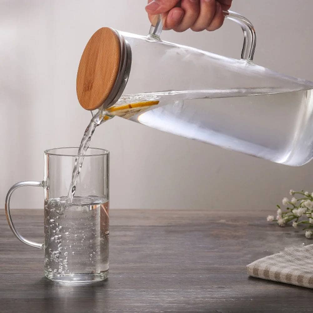 Copo e Jarra De Vidro Com Tampa - Pode Ir Ao Fogo Copos e Jarras De Vidro Com Tampa - Pode Ir Ao Fogo LightHousi