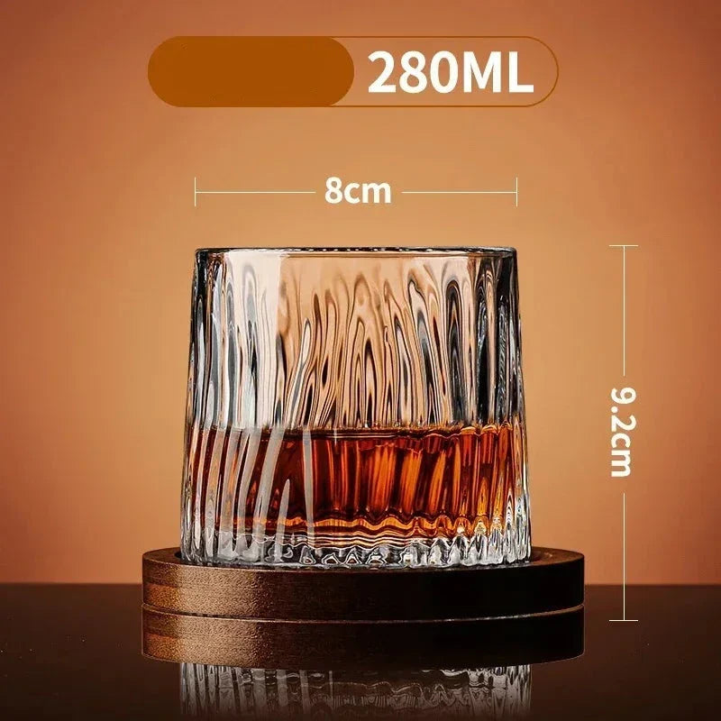 Copo Para Whisky De Vidro Com Suporte de Bambu Copo Para Whisky De Vidro Com Suporte de Bambu LightHousi