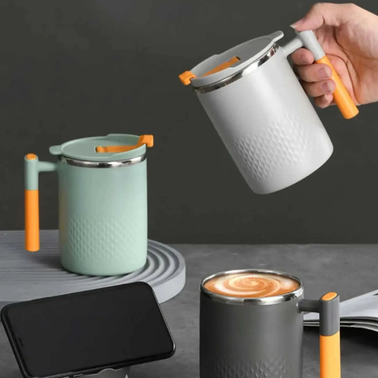 Copo Térmico Dupla Camada De Inox Com Alça Copo Termico Dupla Camada De Inox Com Alça LightHousi