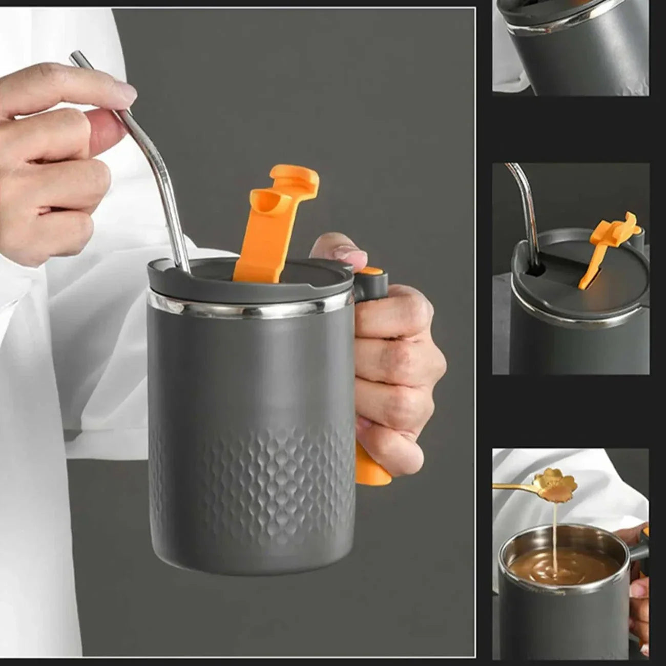 Copo Térmico Dupla Camada De Inox Com Alça Copo Termico Dupla Camada De Inox Com Alça LightHousi