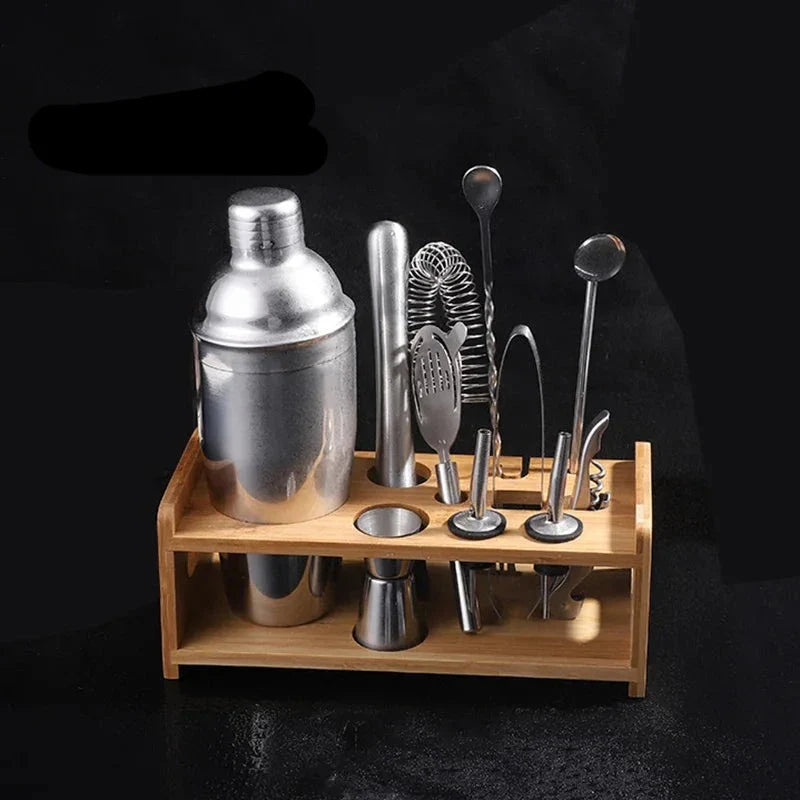 Coqueteleira De Inox Prata Coqueteleira De Inox Prata LightHousi 550ml-11 peças