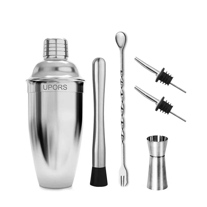Coqueteleira De Inox Prata Coqueteleira De Inox Prata LightHousi 550ml-6 peças