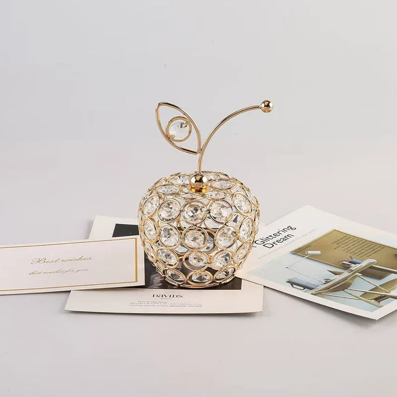 Decoração Para Casa Fruta Artificial De Cristal Dourado Decoração Para Casa Fruta Artificial De Cristal Dourado LightHousi A