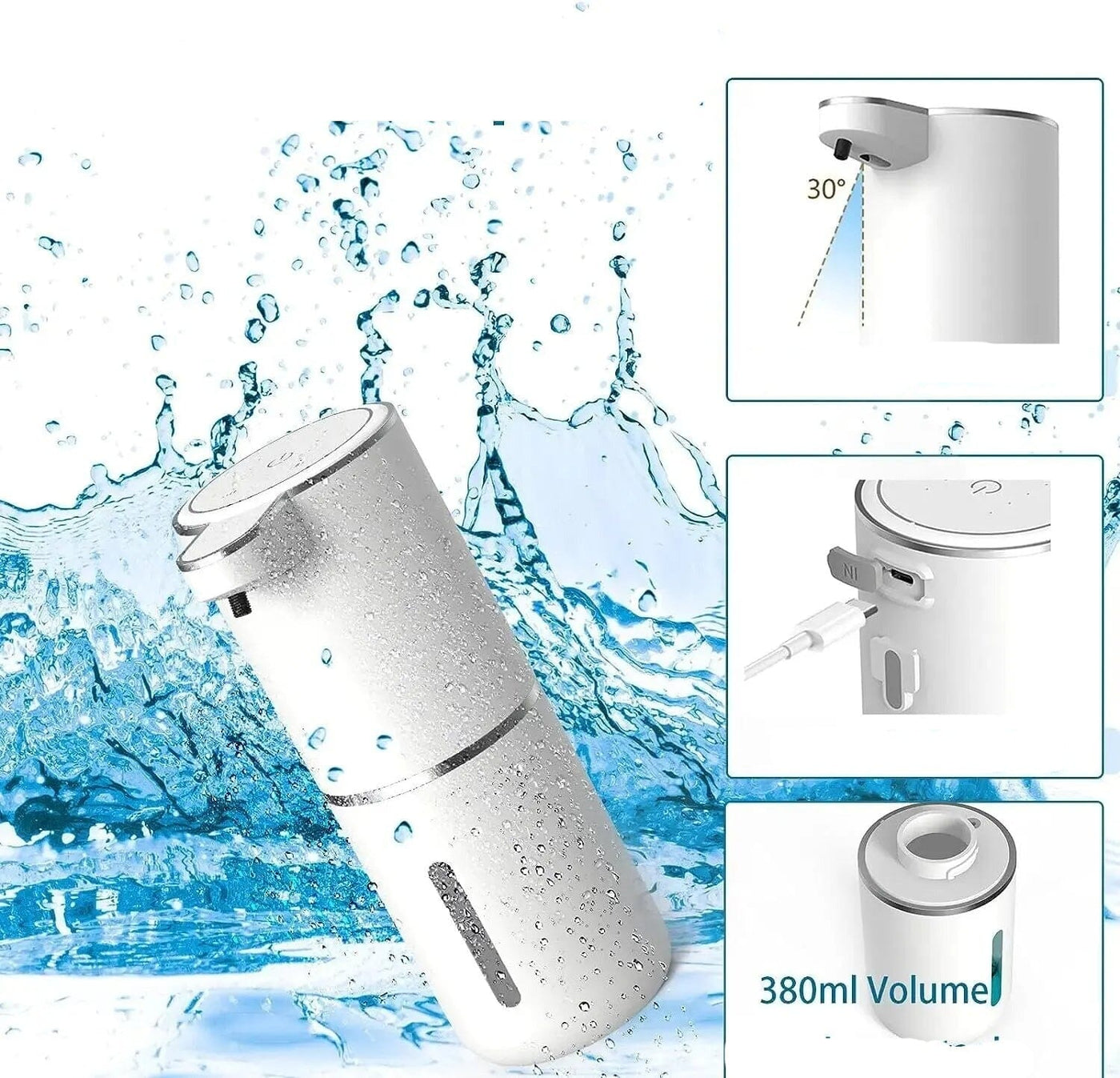 Dispenser Para Sabonete Liquido Automático 380ml Dispenser Para Sabonete Liquido Automático 380ml LightHousi