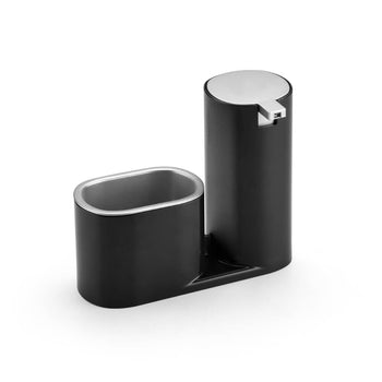 Dispenser Porta Detergente 900ml Dispenser Porta Detergente 900ml Design & Casa Preto com Prata