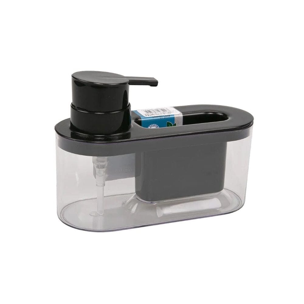 Dispenser Porta Detergente e Esponja Preto Dispenser Porta Detergente e Esponja Preto Design & Casa