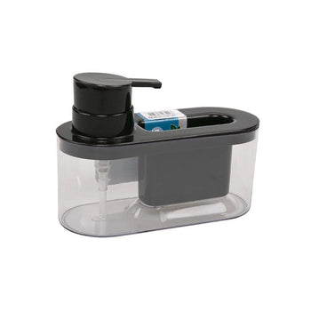 Dispenser Porta Detergente e Esponja Preto Dispenser Porta Detergente e Esponja Preto Design & Casa