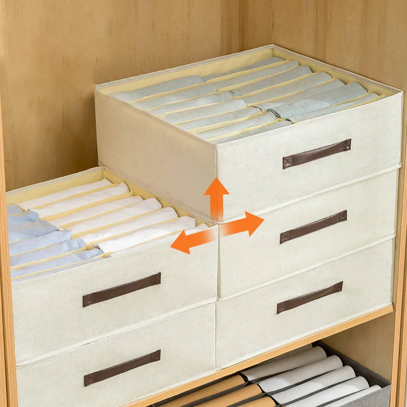 Double Row Clothes Storage Box Closet Organizer For Underwear Shirts Pants Organizer Drawer Storage Box Cabinet Drawer Organizer Design & Casa