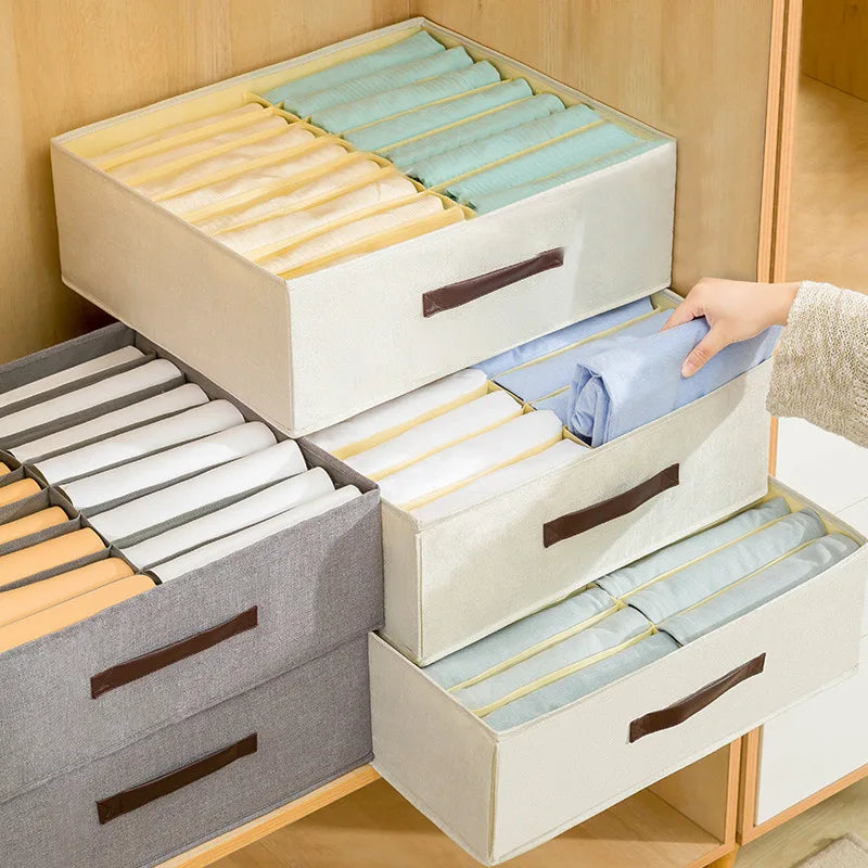 Double Row Clothes Storage Box Closet Organizer For Underwear Shirts Pants Organizer Drawer Storage Box Cabinet Drawer Organizer Design & Casa