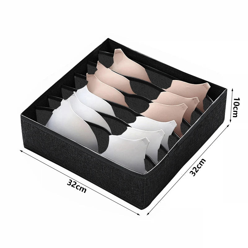 Double Row Clothes Storage Box Closet Organizer For Underwear Shirts Pants Organizer Drawer Storage Box Cabinet Drawer Organizer Design & Casa black 7 grids