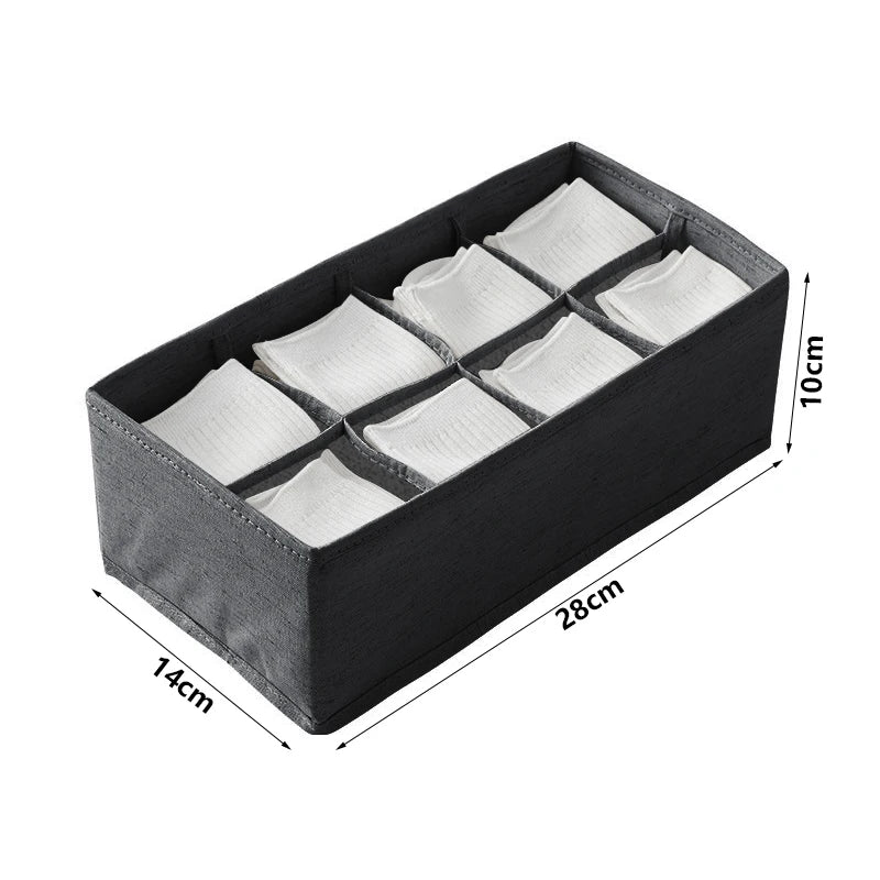 Double Row Clothes Storage Box Closet Organizer For Underwear Shirts Pants Organizer Drawer Storage Box Cabinet Drawer Organizer Design & Casa black 8 grids