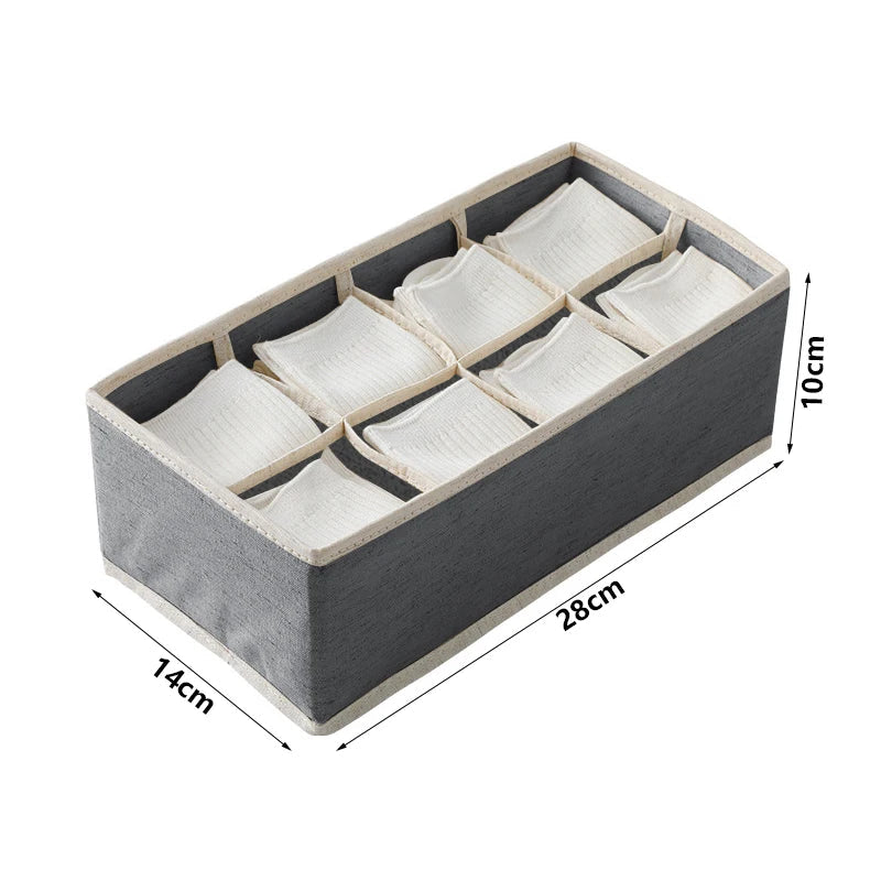 Double Row Clothes Storage Box Closet Organizer For Underwear Shirts Pants Organizer Drawer Storage Box Cabinet Drawer Organizer Design & Casa grey 8 grids