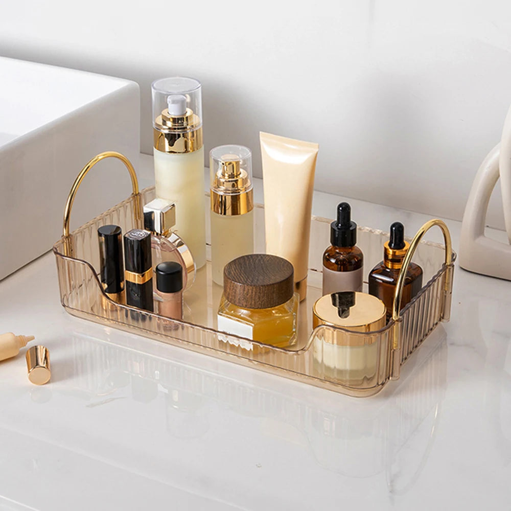 Elegant Makeup Storage Box for Bathroom, Toilet and Dressing Table Design & Casa Gold