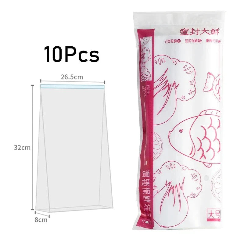 Embalagem para Alimentos Transparente Com Fechamento Zíper Embalagem para Alimentos Transparente Com Fechamento Zíper LightHousi 32x26.5x8cm