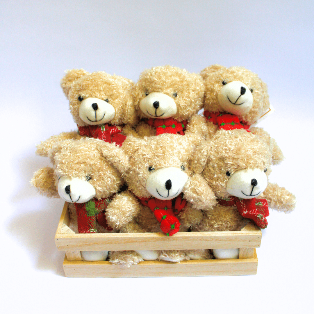 Enfeite de Árvore Urso de Pelúcia Tábua de Carne com Decoração Natalina Design & Casa