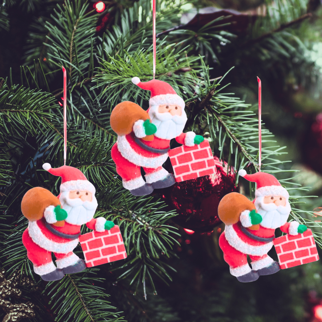 Enfeite de Natal Papai Noel 3pcs Enfeite de Natal Papai Noel Design & Casa