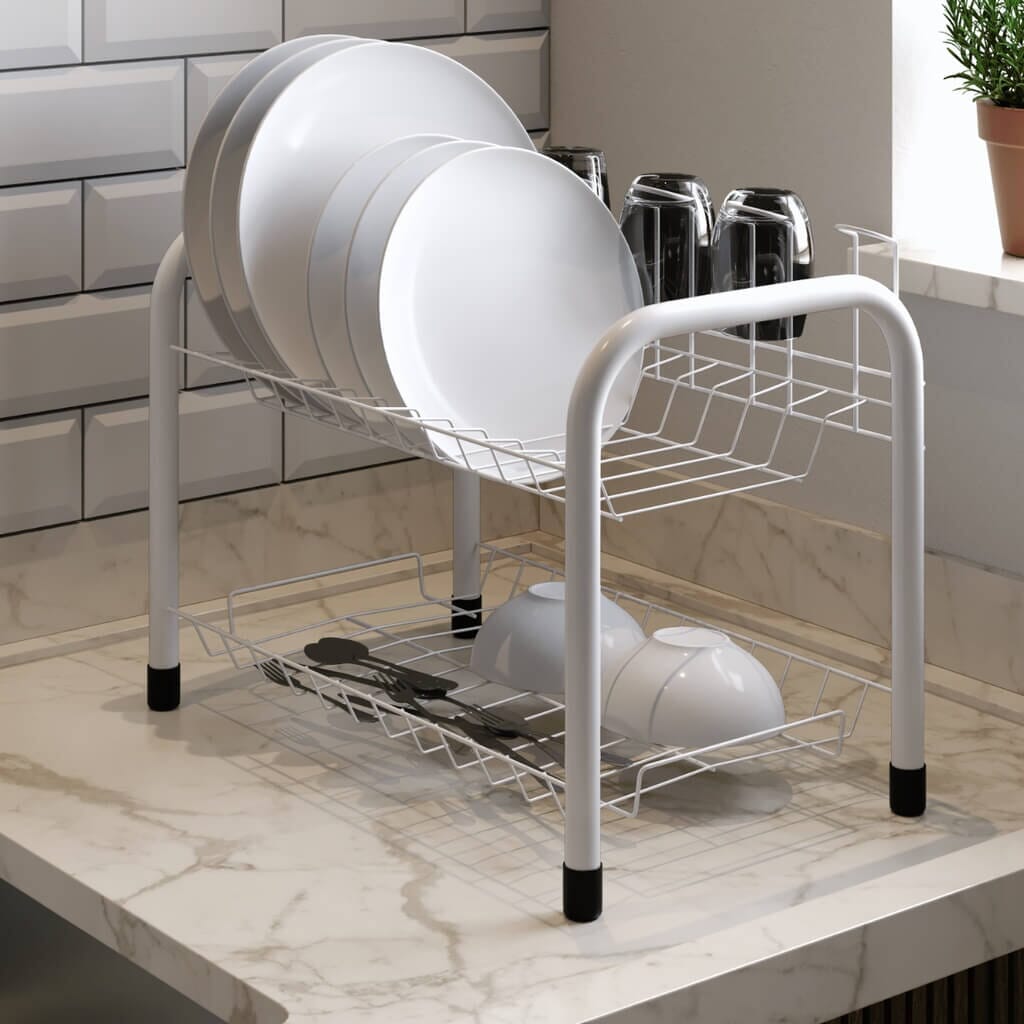 Escorredor de Louça Estilo Beliche Para Pratos E Copos Escorredor de Louça Estilo Beliche Para Pratos E Copos Design & Casa Branco