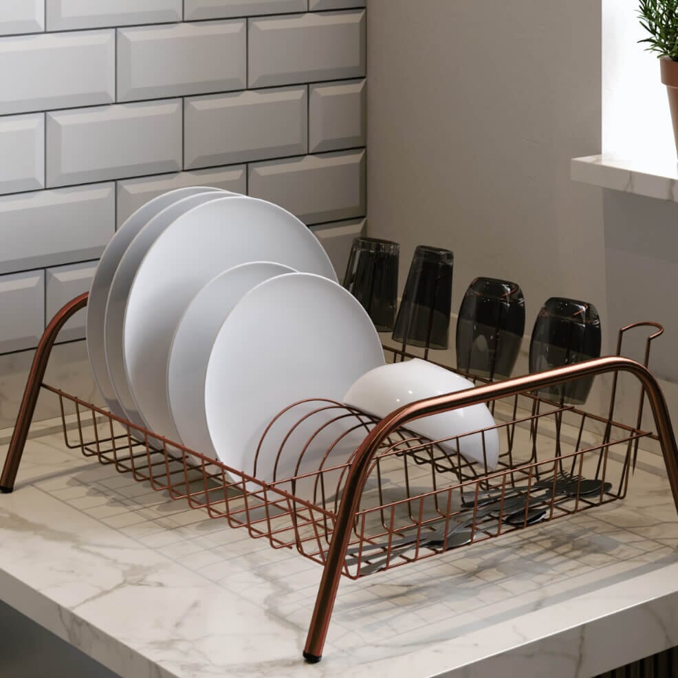 Escorredor de Louça Para Pratos E Copos Escorredor de Louça Para Pratos E Copos Design & Casa Cobre