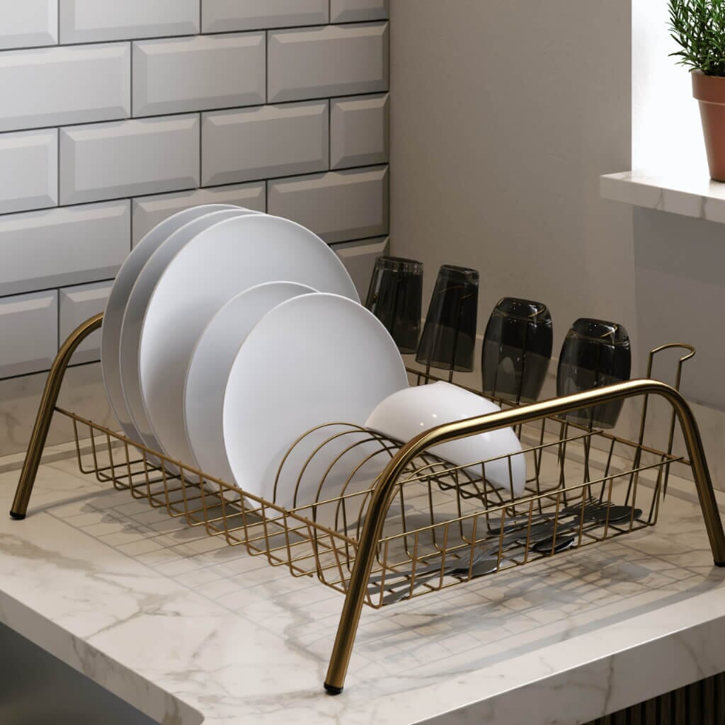 Escorredor de Louça Para Pratos E Copos Escorredor de Louça Para Pratos E Copos Design & Casa Dourado