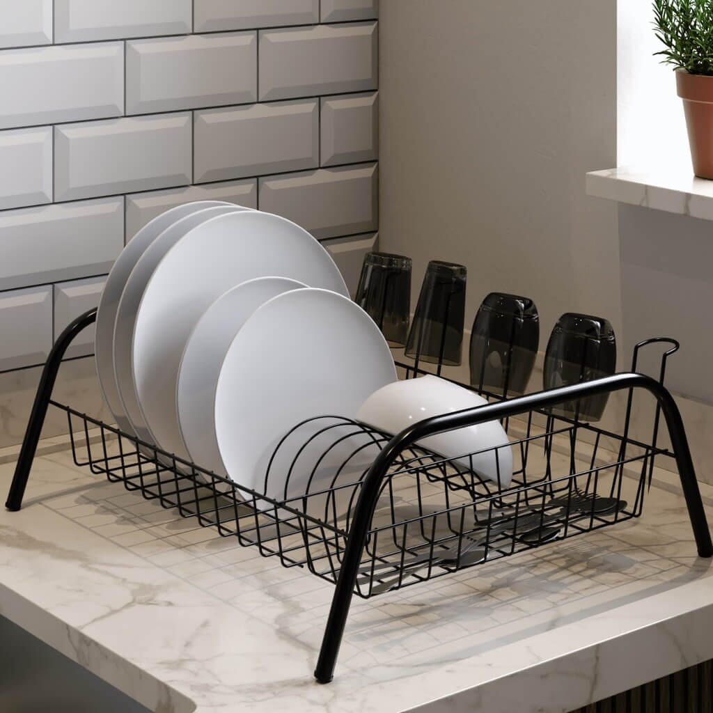 Escorredor de Louça Para Pratos E Copos Escorredor de Louça Para Pratos E Copos Design & Casa Preto