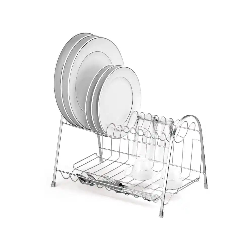 Escorredor de Louças Duplo Cromado Escorredor de Louças Duplo Cromado Design & Casa