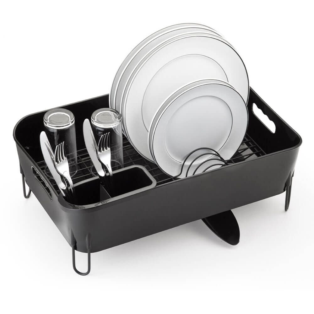 Escorredor de Louças Preto Com Porta Talheres Escorredor de Louças Preto Com Porta talheres Design & Casa Preto