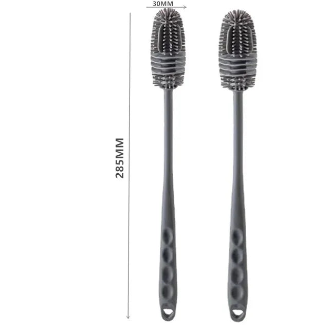 Escova de limpeza Silicone Escova de limpeza 02 - Escova de limpeza Silicone Design & Casa 2 unidade Cinza