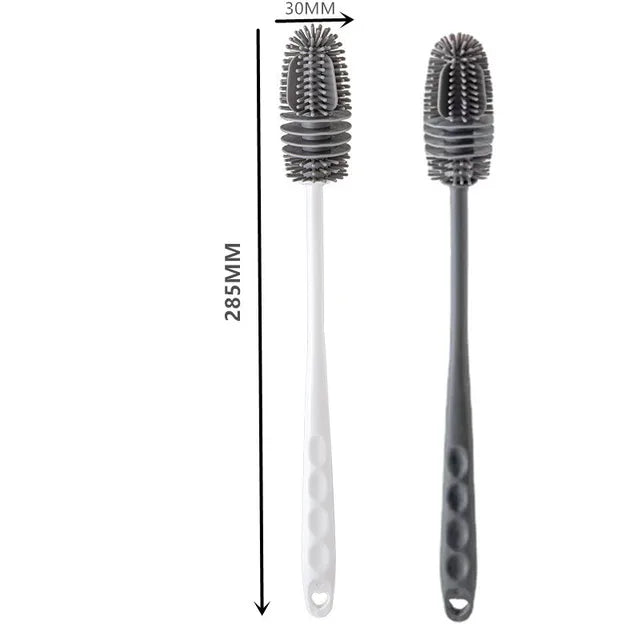 Escova de limpeza Silicone Escova de limpeza 02 - Escova de limpeza Silicone Design & Casa 2 unidade Cinza e Branco