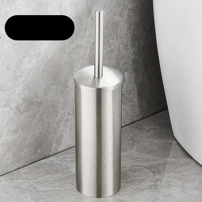 Escova Sanitária De Inox Com Suporte De Parede Escova Sanitária De Inox Com Suporte De Parede LightHousi Prata