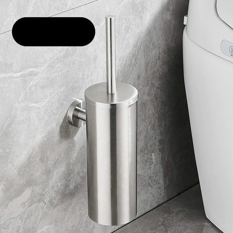 Escova Sanitária De Inox Com Suporte De Parede Escova Sanitária De Inox Com Suporte De Parede LightHousi Prata Com Suporte