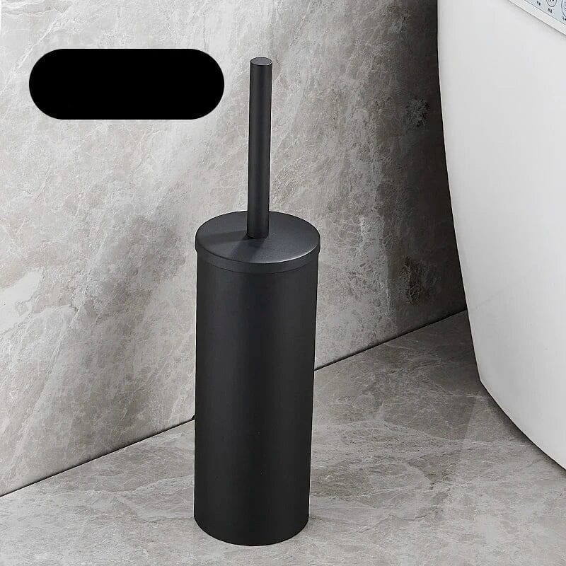 Escova Sanitária De Inox Com Suporte De Parede Escova Sanitária De Inox Com Suporte De Parede LightHousi Preto