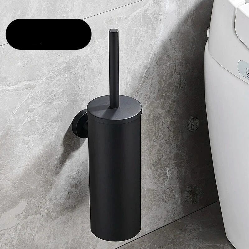 Escova Sanitária De Inox Com Suporte De Parede Escova Sanitária De Inox Com Suporte De Parede LightHousi Preto Com Suporte