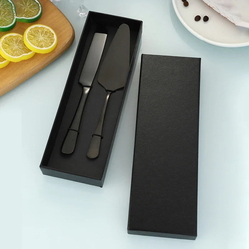 Espátula e Cortador De Bolo de Inox Dourado ou Preto Espátula e Cortador De Bolo de Inox Dourado e Preto LightHousi