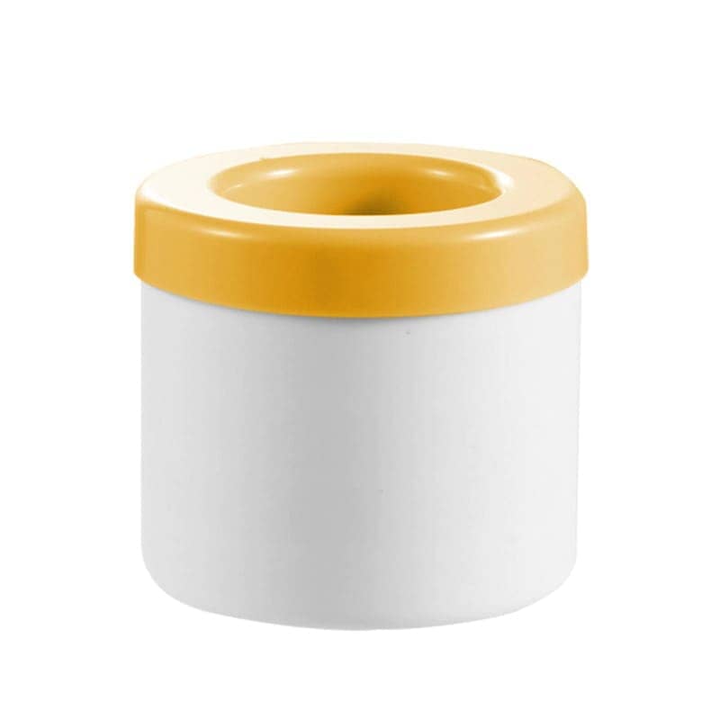 Forma de Gelo de Silicone com Tampa Forma de Gelo de Silicone com Tampa LightHousi Branco com Amarelo